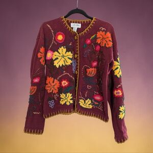 Vintage Jodi Blake Embroidered Fall Sweater